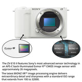 Sony Alpha ZV-E10 II APS-C Interchangeable Lens Mirrorless Content Creators’ Camera Body  (White)