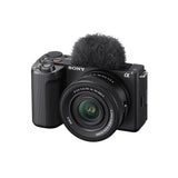 Sony Alpha ZV-E10 II Content Creators’ Camera with APS-C Mirrorless Lens and Lens Kit (Black)