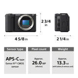 Sony Alpha ZV-E10 II APS-C Interchangeable Lens Mirrorless Content Creators’ Camera Body (Black)