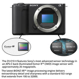 Sony Alpha ZV-E10 II APS-C Interchangeable Lens Mirrorless Content Creators’ Camera Body (Black)