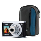 Agfa Photo DC9200 Compact Digital Camera (Black) with Camera Case (Black and Galaxy Blue) Bundle