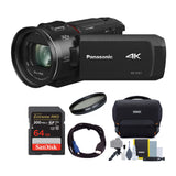 Panasonic HC-VX1 4K Camcorder with 24X Leica Lens and Accessory Bundle