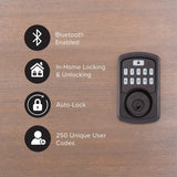 Kwikset Aura Bluetooth Enabled Smart Lock Deadbolt with SmartKey Security (Matte Black)