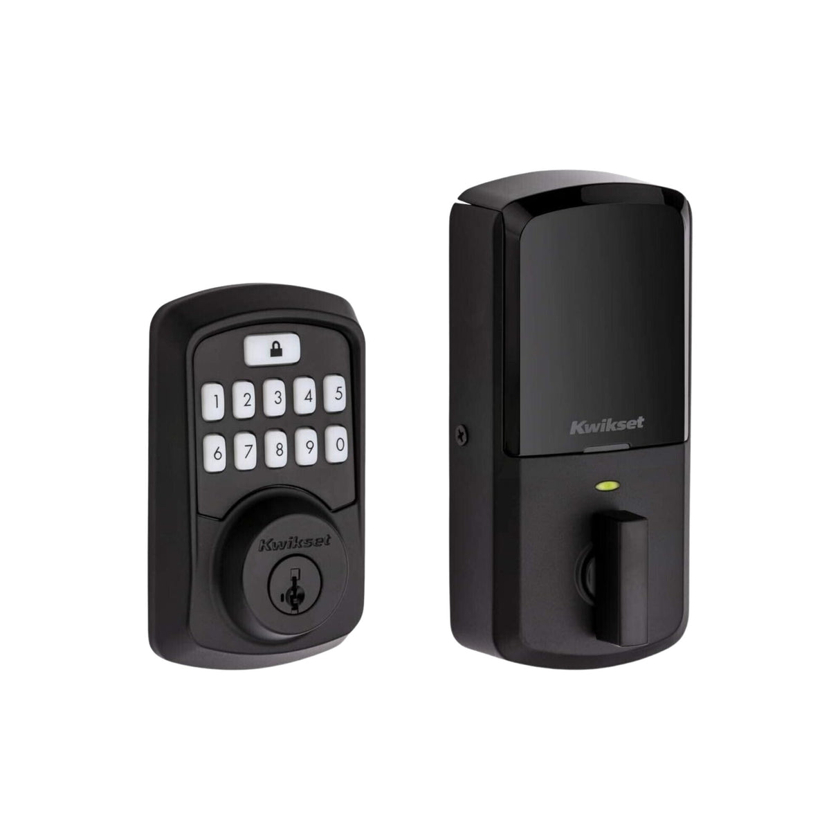Kwikset Aura Bluetooth Enabled Smart Lock Deadbolt with SmartKey Security (Matte Black)