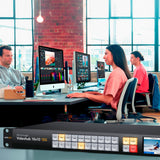 Blackmagic Design Videohub 10x10 12G Zero-Latency Video Router with Cables and Cable Ties Bundle