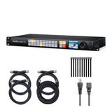 Blackmagic Design Videohub 10x10 12G Zero-Latency Video Router with Cables and Cable Ties Bundle