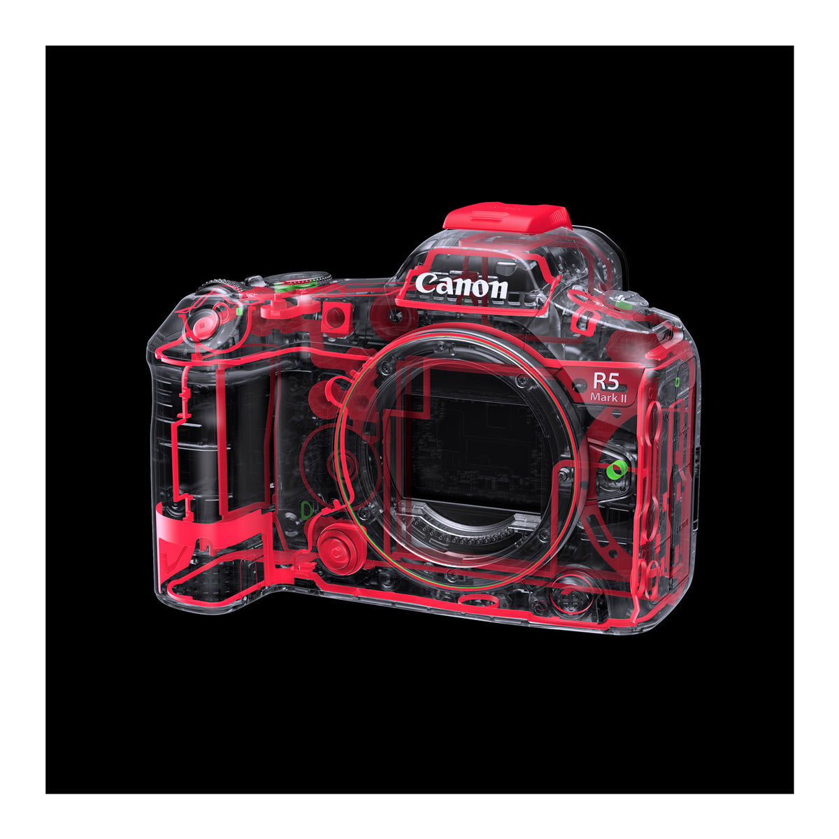 Canon EOS R5 Mark II Digital Mirrorless Camera with CMOS 45MP Sensor and New Focus System (Black)