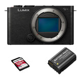 Panasonic LUMIX S9 Full Frame Camera Body with Phase Auto Focus, SD Card and Battery Pack Bundle