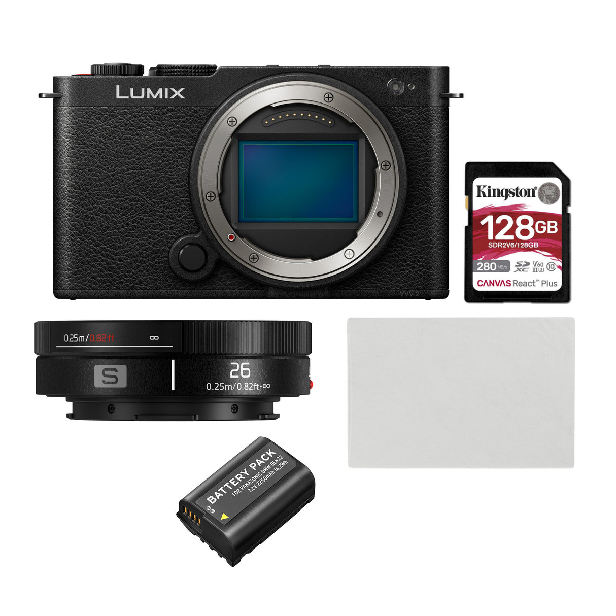 Panasonic LUMIX S9 Full Frame Camera Body with Phase Auto Focus and Panasonic LUMIX S Lens Bundle
