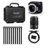 Blackmagic Design Micro Studio Camera 4K G2, Lens, Case, Cables and Fastening Cable Ties Bundle