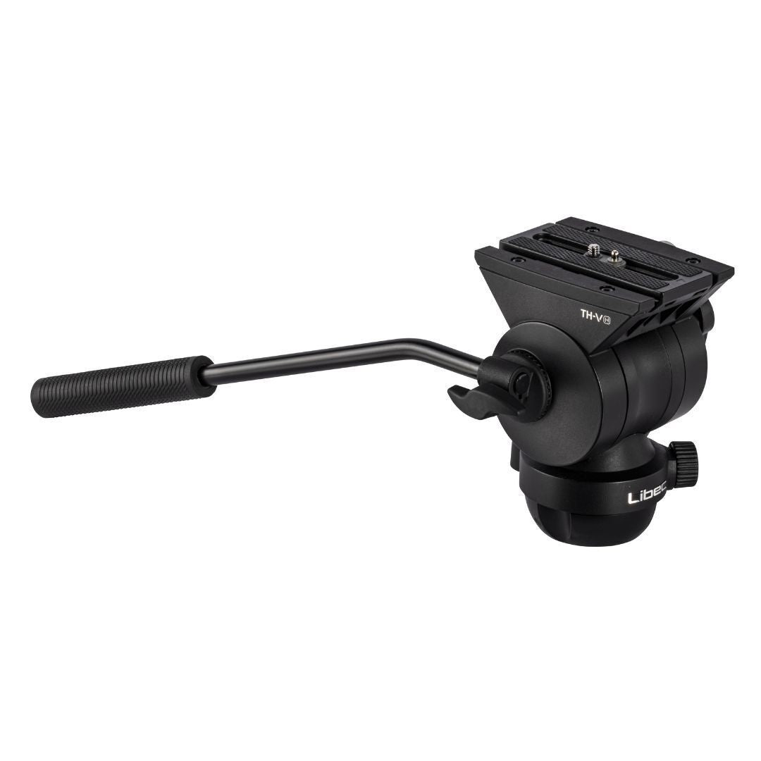 Libec TH-VH Friction Video Head with 75mm Ball, Flat Base, Quick-Release Plate and Pan Handle
