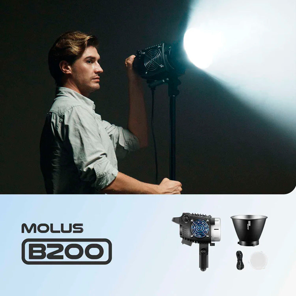 Zhiyun Molus B200 Bi-Color LED Monolight with Zhiyun 3-Feet 90D Parabolic Softbox Bundle