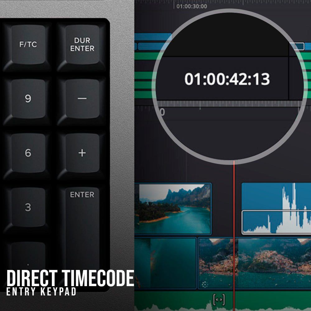 Blackmagic Design DaVinci Resolve Editor Keyboard with 3-Port Hub and Mouse Pad Bundle