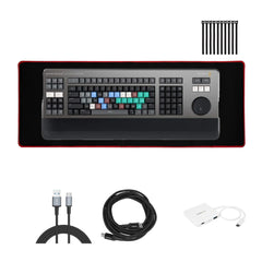 Blackmagic Design DaVinci Resolve Editor Keyboard with 3-Port Hub and Mouse Pad Bundle