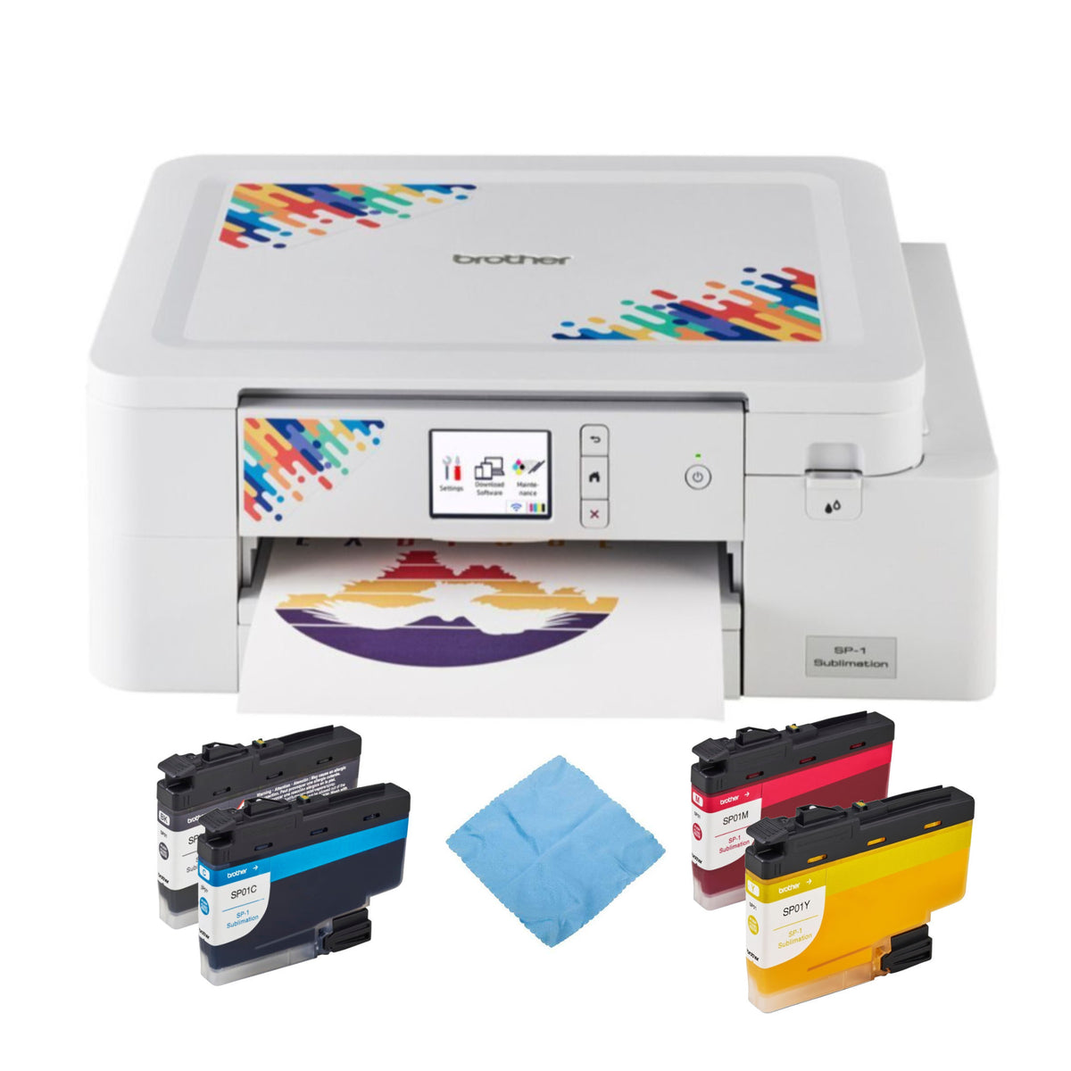 Brother Sublimation Printer and 4-Color Sublimation Ink Cartridge Set