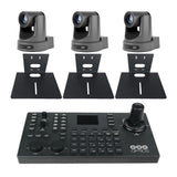 PTZOptics Move SE 30x 1080p Full HD Advanced PTZ Auto-Tracking Zoom Camera (Gray, 3-Pack) Bundle