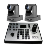 PTZOptics Move SE 30X PTZ Camera (Gray, 2-Pack) with Joystick Controller Bundle