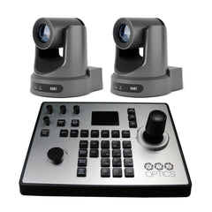 PTZOptics Move SE 30X PTZ Camera (Gray, 2-Pack) with Joystick Controller Bundle