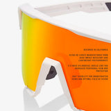 100% S3 Sunglasses Soft Tact White HiPER Red Lens