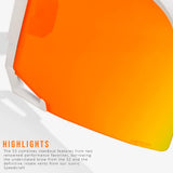 100% S3 Sunglasses Soft Tact White HiPER Red Lens