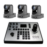 PTZOptics Move SE 30x 1080p Full HD Advanced PTZ Auto-Tracking Zoom Camera (Gray, 3-Pack) Bundle