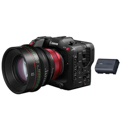 Canon EOS R5 Mirrorless Camera with CN-R 85mm T1.5 L F Cinema Prime Lens & Extra LP-E6NH Battery