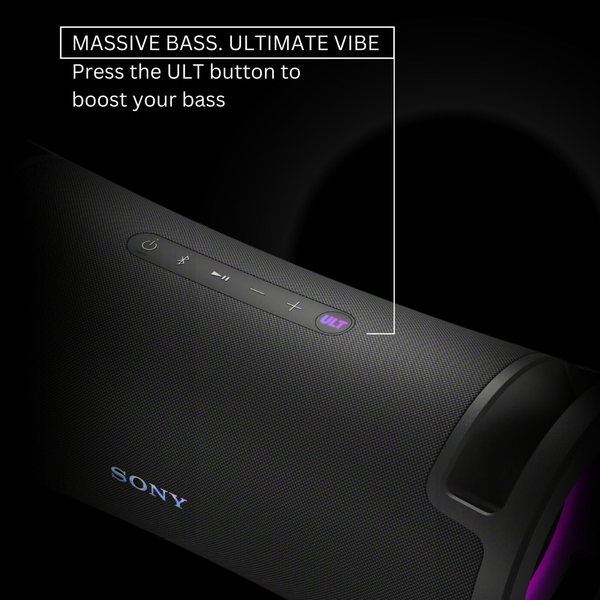 Sony ULT FIELD 7 IP67 Rated Bluetooth Wireless Portable Speaker with Expressive Lighting (Black)