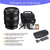 Sony FE 16-25mm F2.8 G Compact, Lightweight Wide Zoom Lens with Holster Camera Case Bundle