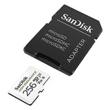 SanDisk High Endurance UHS-I MicroSDXC 256GB Memory Card with SD Adapter and 100 MBPS Read Speed
