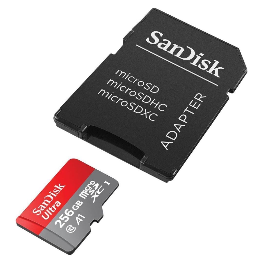 SanDisk Ultra MicroSDXC UHS-I A1 C10 U1 256GB Memory Card with SD Adapter and 150MBPS Transfer Speed