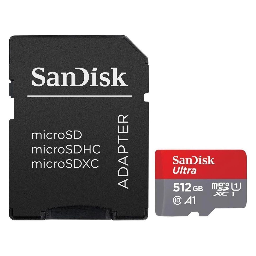 SanDisk Ultra MicroSDXC UHS-I A1 C10 U1 512GB Memory Card with SD Adapter and 150MBPS Transfer Speed