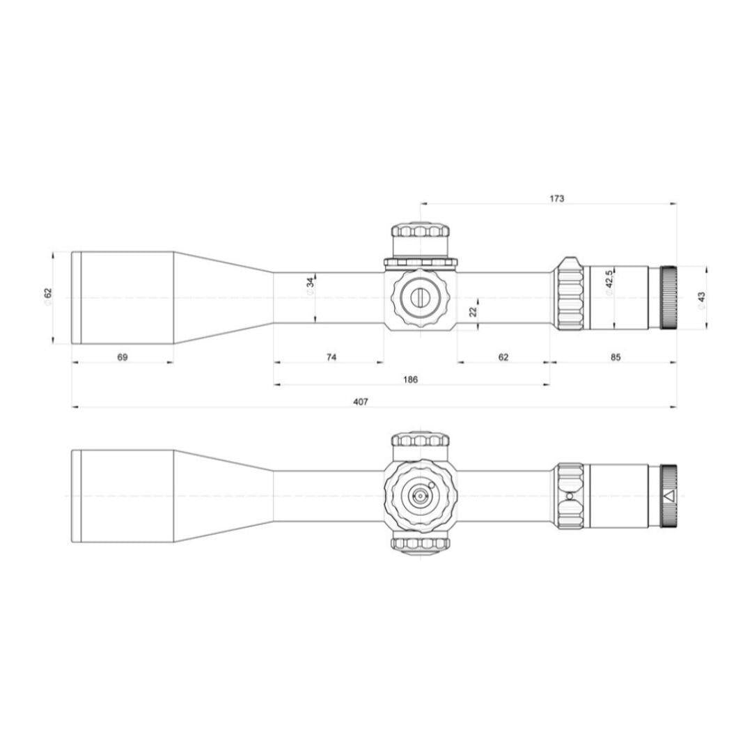 SWAROVSKI OPTIK Kahles K624i 6 to 24x56 Riflescope with Right-Side Windage and MOAK Reticle