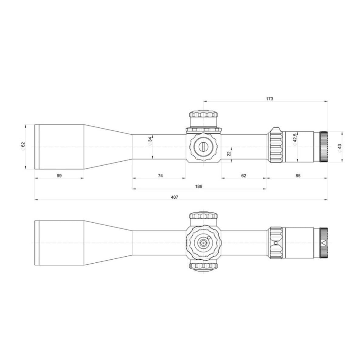 SWAROVSKI OPTIK Kahles K624i 6 to 24x56 Riflescope with Left-Side Windage and MOAK Reticle