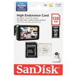 SanDisk High Endurance UHS-I MicroSDXC Memory Card with SD Adapter and 100MBPS Read Speed (128GB)