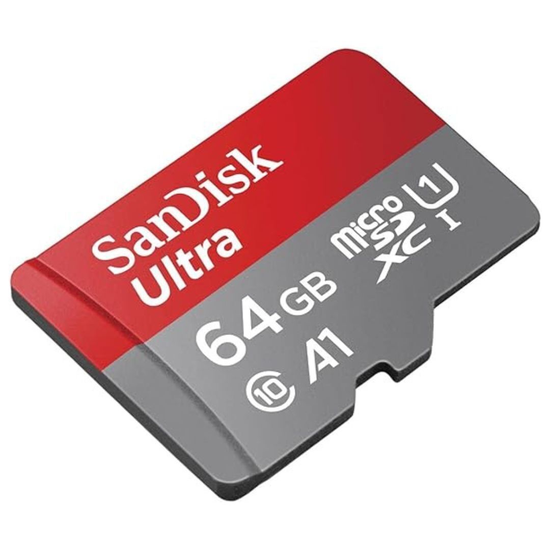 SanDisk Ultra UHS-I MicroSDXC Memory Card with SD Adapter and 140MBPS Speed for Smartphones (64GB)