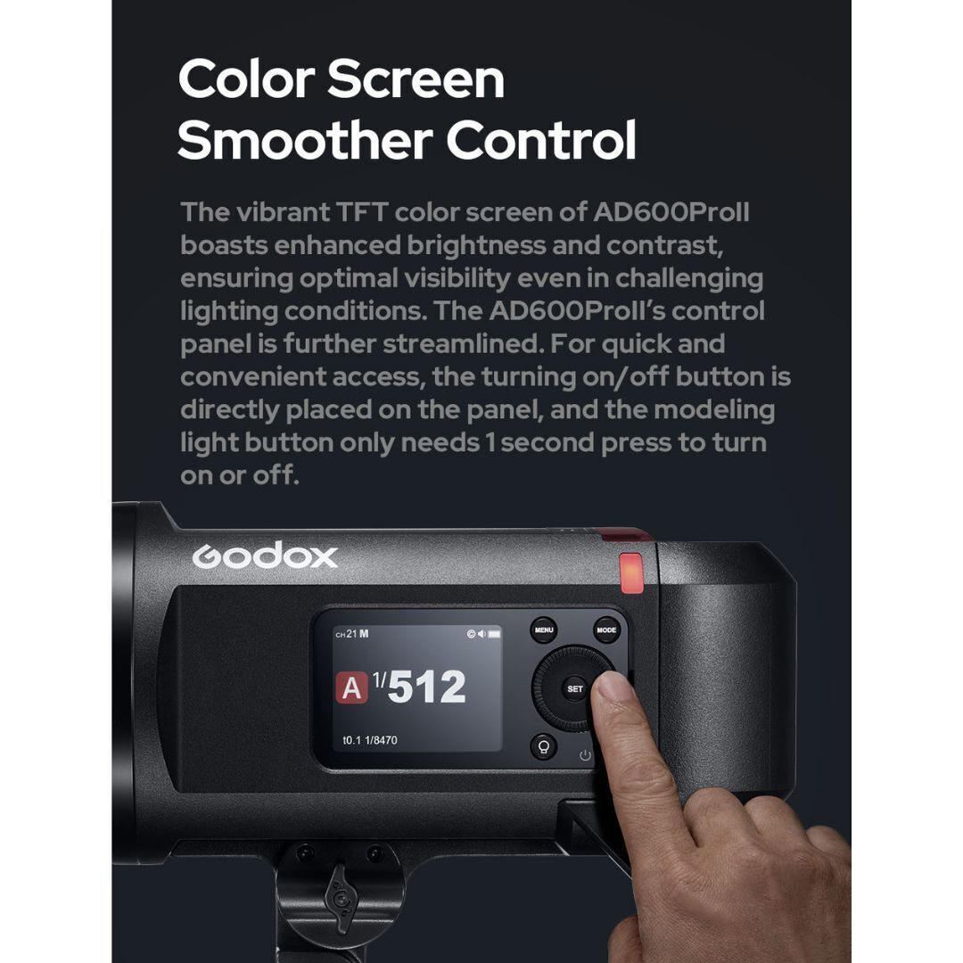 Godox AD600ProII All-In-One Outdoor Flash with 40W Bi-Color Continuous LED Light (Black)