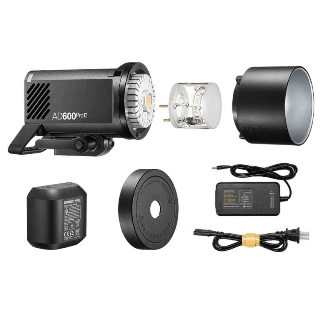 Godox AD600ProII All-In-One Outdoor Flash with 40W Bi-Color Continuous LED Light (Black)