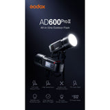 Godox AD600ProII All-In-One Outdoor Flash with 40W Bi-Color Continuous LED Light (Black)