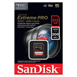 SanDisk Extreme Pro SDXC UHS-I Memory Card with 200MBPS Read and 140MBPS Write Speed (512GB, Black)