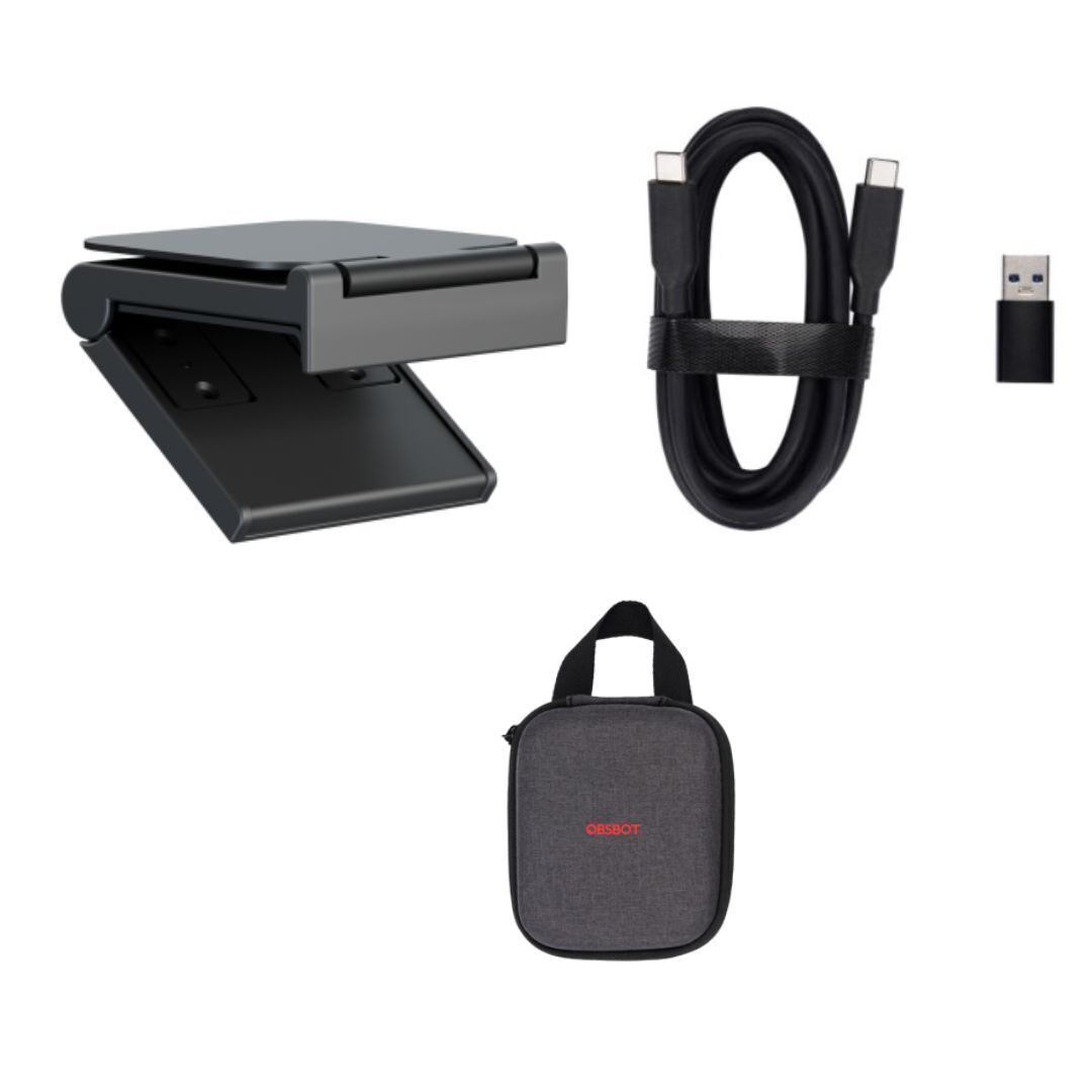 OBSBOT Tiny 2 AI-Powered PTZ 4K Webcam with Dual Native ISO Technology and Dynamic Gesture Control