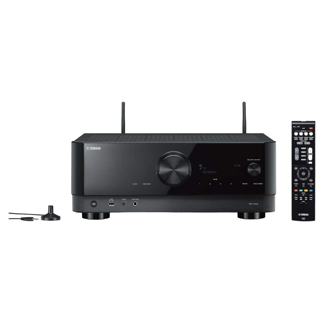 Yamaha RX-V4A 5.2-Channel AV Receiver with MusicCast, 8K Video Processing, and 4 HDMI Inputs (Black)