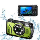 Pentax WG-8 All-Weather Camera with Heavy-Duty Construction and 5x Optical Zoom Lens (Green)