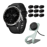 Garmin D2 Air X10 Touchscreen Aviator Smartwatch with Fitness Features (Black-Silver) Bundle