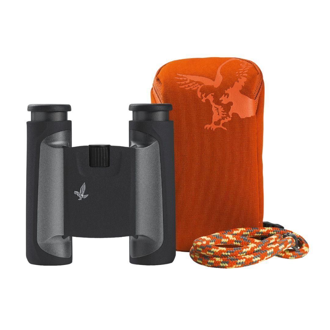 SWAROVSKI OPTIK 10x25 CL Pocket Binoculars with Rugged Design (Anthracite, Mountain Field Bag)