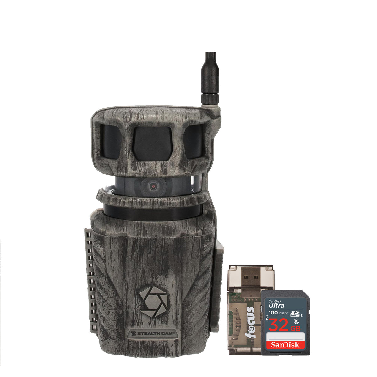 Stealth Cam Revolver 36MP 360 Degree Cellular Trail Camera with 32GB Memory Card and Card Reader