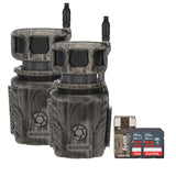 Stealth Cam Revolver 360 Degree Cellular Trail Camera 2-Pack with Two 32GB Cards and Card Reader