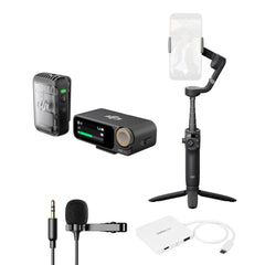 DJI Mic 2 with Omnidirectional Audio Recording Feature (1 TX and 1 RX) with Gimbal Bundle