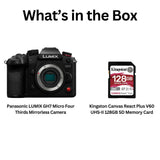Panasonic LUMIX GH7 Micro Four-Thirds Mirrorless Camera Body with 128GB CFexpress Memory Card Bundle
