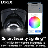 Lorex H16 4K IP Wired Dome 8MP Security Camera with Color Night Vision Booster (Black)