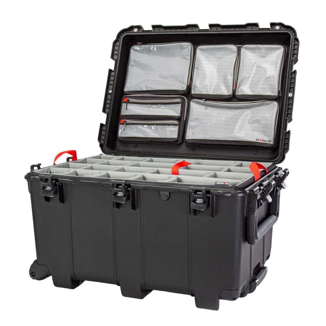 NANUK 975 Pro Photo Kit with Pull Handle, Wheels, 185.78L Storage, and NK-7 Resin Body (Black)